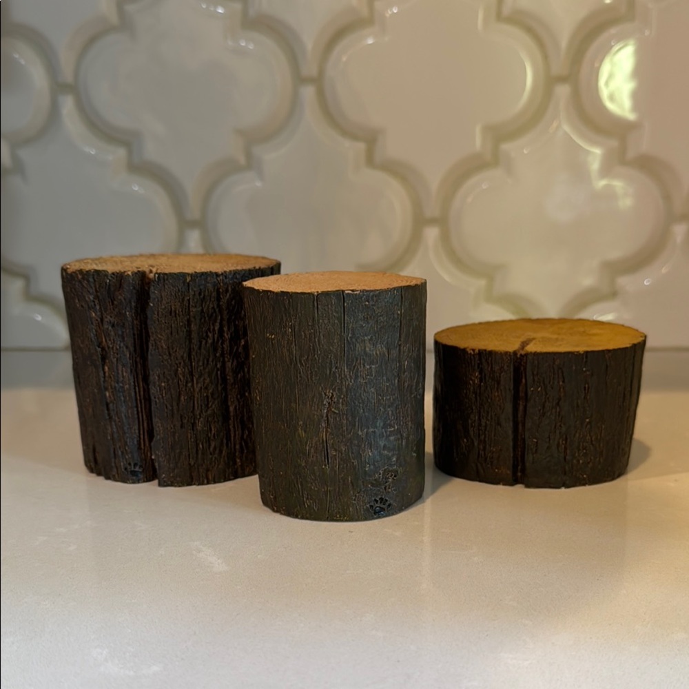 Rustic Brown Wood Log Decor Set by Boyds Bears